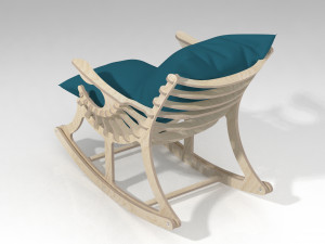 chair updated rocking Model 3D
