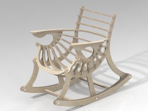 chair updated rocking Model 3D
