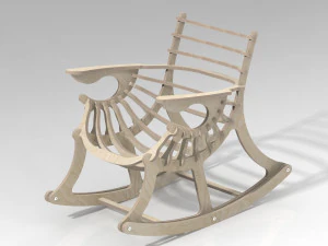 chair updated rocking 3D Model