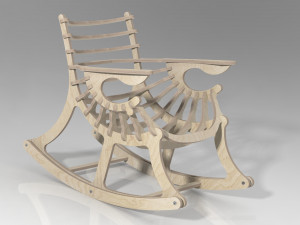 chair updated rocking Model 3D