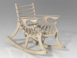 chair updated rocking 3D Model