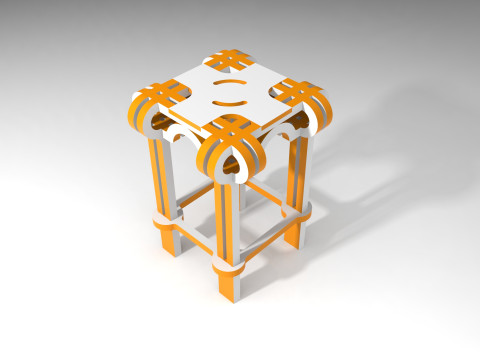 Twisted stool 3D 模型