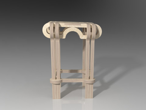Twisted stool Modello 3D
