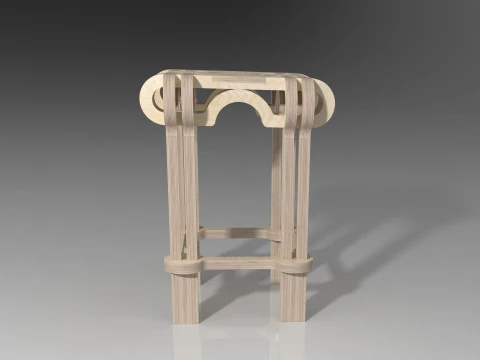 Twisted stool 3D Model