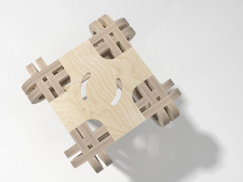 Twisted stool 3D Model