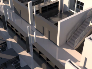 lise dış ve i&ccedil; kısmı mobilyalı 3 katlı binayı tamamladı 3D Model