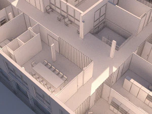 lise dış ve i&ccedil; kısmı mobilyalı 3 katlı binayı tamamladı 3D Model