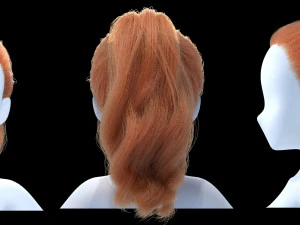 chica con pelo rojo Modelo 3D
