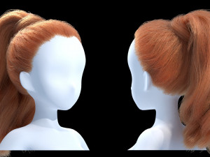 girl with red hair 3D Model