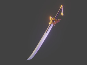 the sword from the game genshin impact 3D Model