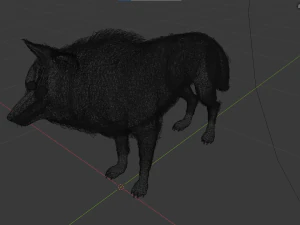 realistic wolf rigged 3D Model