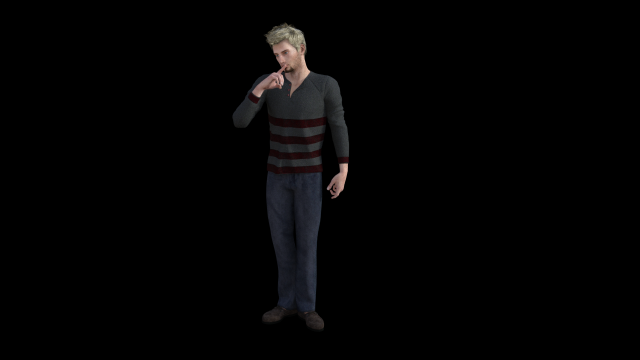 realistic male human rigged model 3D Model .c4d .max .obj .3ds .fbx .stl .blend 