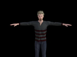 realistic male human rigged model 3D Model
