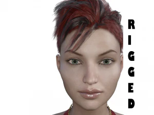 realistic female model rigged 3D Model