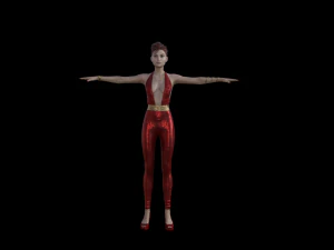 realistic female model rigged 3D Model