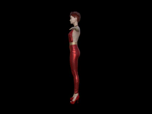 realistic female model rigged 3D Model