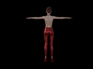 realistic female model rigged 3D Model