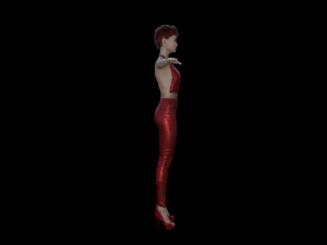 realistic female model rigged 3D Model