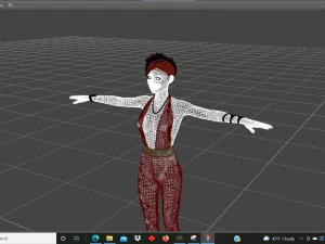 realistic female model rigged 3D Model