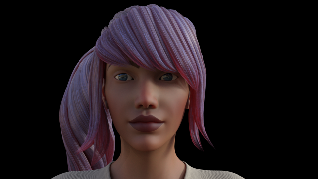 toon girl rigged 3D Modell .c4d .max .obj .3ds .fbx .stl .blend