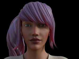 toon girl rigged 3D Model