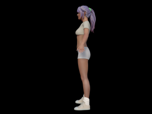 toon girl rigged 3D Modell