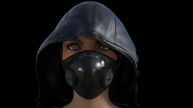post apocalyptic girl rigged Model 3D .c4d .max .obj .3ds .fbx .stl .blend 