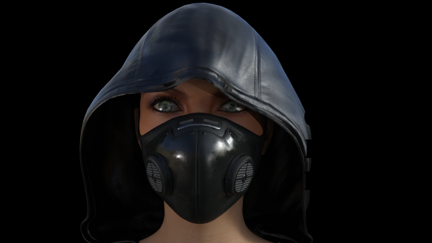 post apocalyptic girl rigged 3D Model .c4d .max .obj .3ds .fbx .stl .blend