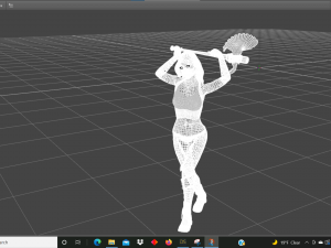 post apocalyptic girl rigged Model 3D