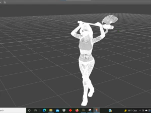 post apocalyptic girl rigged 3D Model