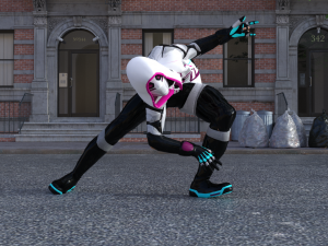 cyberpunk spidergwen rigged animated Modello 3D