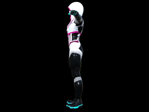 cyberpunk spidergwen rigged animated Modello 3D