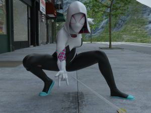 spider gwen rigged 3D Model