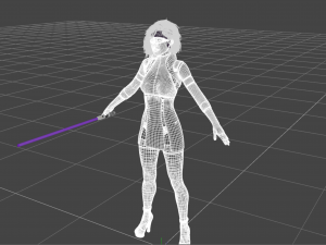 cyberpunk jedi rigged 3D 모델