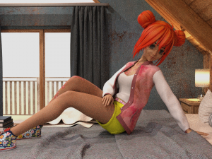 anime girl rigged 3D Modell