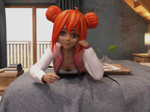 anime girl rigged 3D Model
