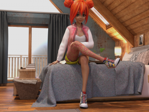 anime girl rigged 3D Modell
