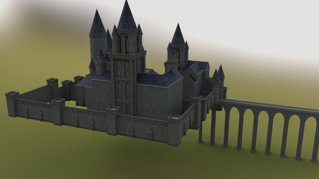 castle 3D Model .c4d .max .obj .3ds .fbx .stl .blend 