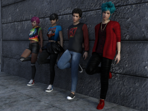 character collection rigged 3D Model