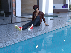 low poly realistic human male rigged 3D Modell