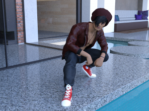 low poly realistic human male rigged 3D Modell