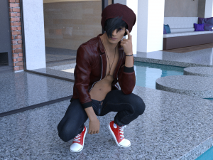 low poly realistic human male rigged 3D Modell