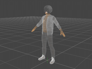 low poly realistic human male rigged 3D Modell