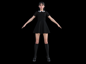 Wednesday Addams Model 3D