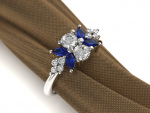 Engagement marquise ring Modèles 3D en vedette