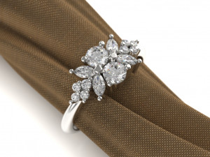 Engagement marquise ring 3D Принт Модель