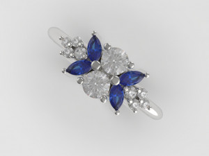 Engagement marquise ring 3D Принт Модель