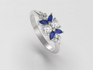 Engagement marquise ring 3D Принт Модель