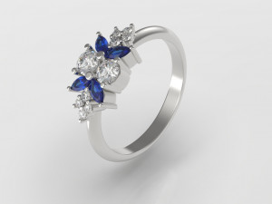 Engagement marquise ring 3D Принт Модель