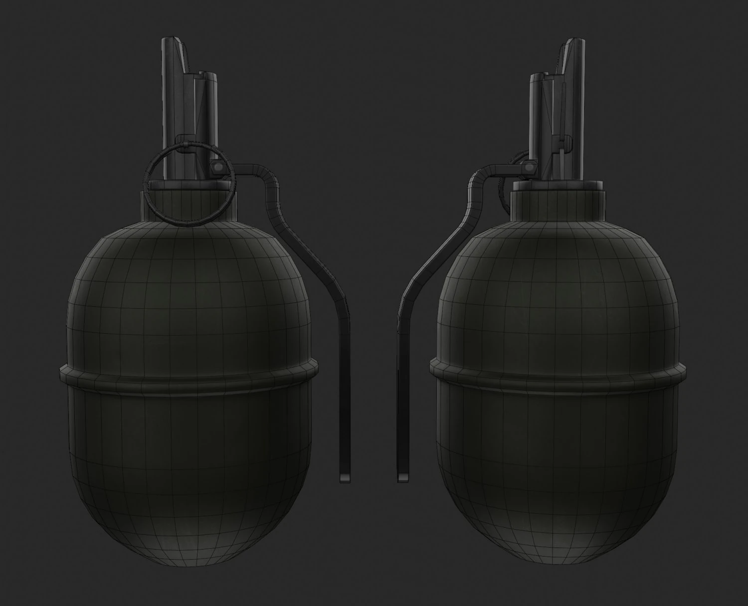 military grenade rgd-5 low-poly 3D Model .c4d .max .obj .3ds .fbx .stl .blend 